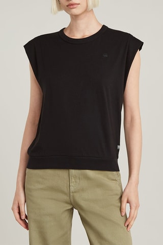 Top in cotone bio Open Back - Nero