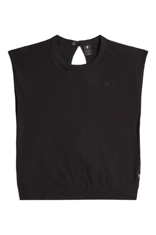 Top in cotone bio Open Back - Nero