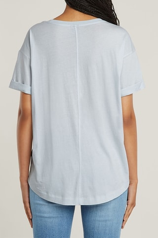 Top in cotone bio Rolled Up - Celeste