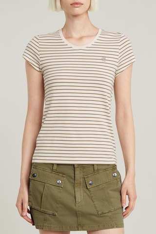 Top in cotone bio Eyben Strip - Verde scuro