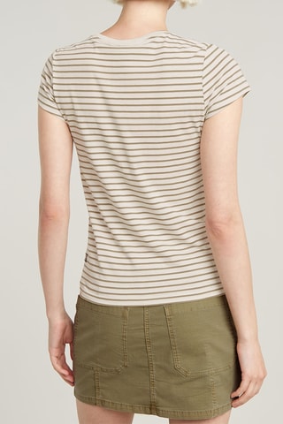 Top in cotone bio Eyben Strip - Verde scuro