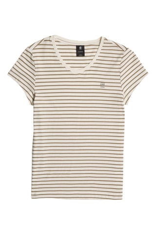 Top in cotone bio Eyben Strip - Verde scuro