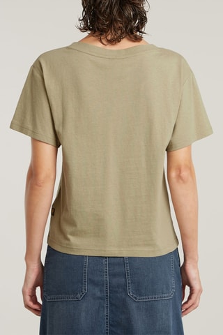 Top in cotone bio Open V - Kaki