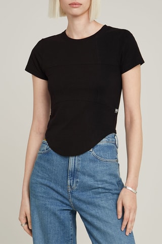 Top in cotone bio Corset - Nero