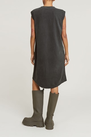 Abito taglio dritto in cotone bio Seam Detail - Nero