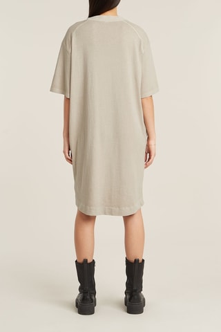 Abito t-shirt in cotone bio Overdyed Saddle - Beige