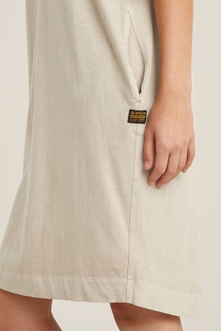 Abito t-shirt in cotone bio Overdyed Saddle - Beige