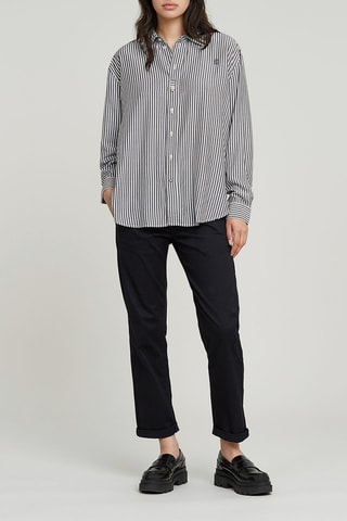 Camicia loose Boyfriend - Blu elettrico