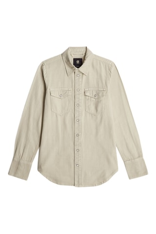 Camicia slim Western - Verde acqua