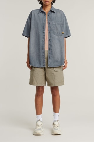 Camicia in jeans Relaxed - Blu scuro