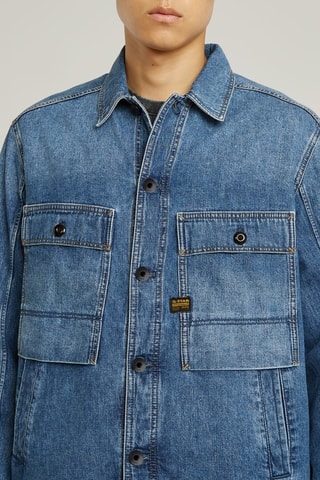 Sovracamicia regular in jeans Mosa - Navy