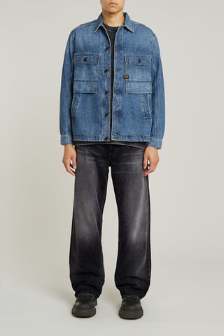 Sovracamicia regular in jeans Mosa - Navy