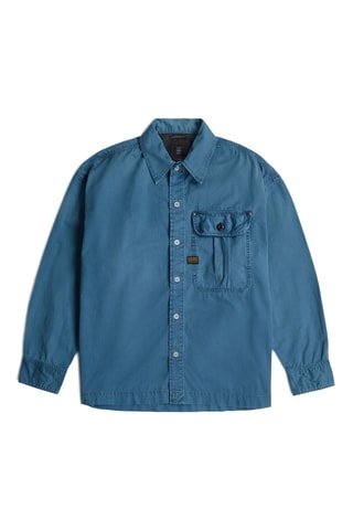 Camicia oversize Boxy Pleated 1 - Indaco