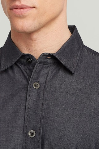 Camicia regular in jeans Clean - Grigio scuro