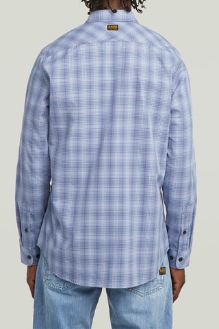 Camicia slim Marine - Indaco e bianco