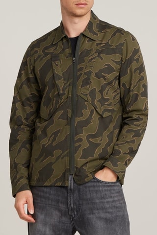 Camicia regular Slanted Pocket - Verde oliva