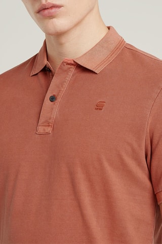 Polo slim in cotone bio Dunda - Rosso