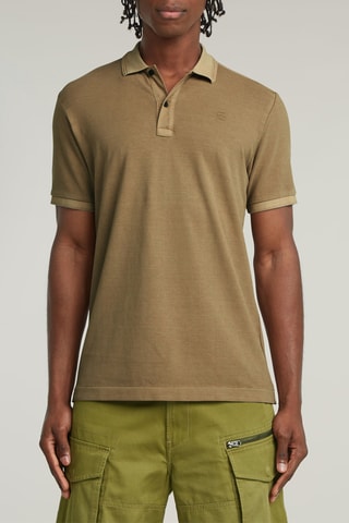 Polo slim in cotone bio Dunda - Marrone chiaro