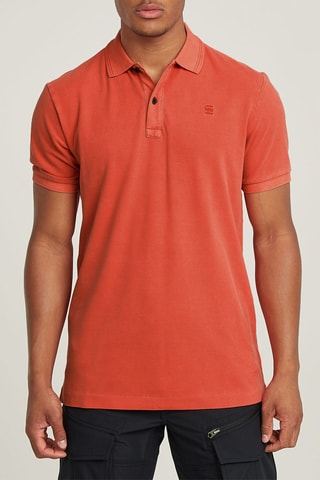 Polo slim in cotone bio Dunda - Rosso