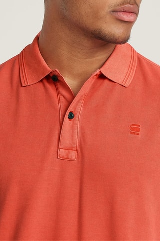 Polo slim in cotone bio Dunda - Rosso