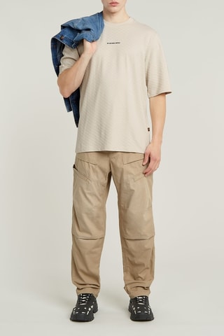 T-shirt relaxed in cotone bio Tweeter Checquard - Ecrù