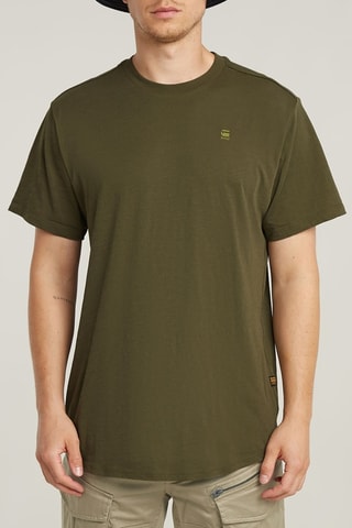 T-shirt relaxed in cotone bio Last Back Graphic - Verde oliva