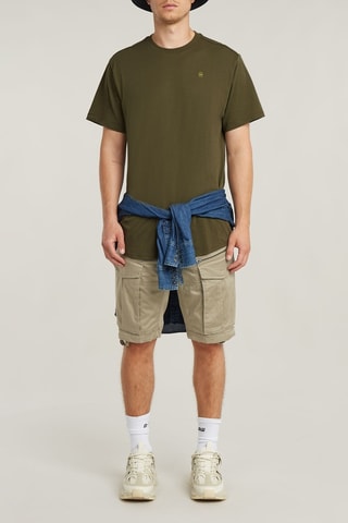 T-shirt relaxed in cotone bio Last Back Graphic - Verde oliva