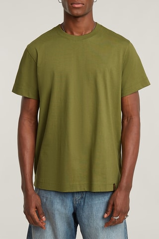 T-shirt loose in cotone bio Essential - Verde oliva