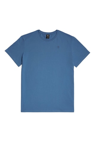 T-shirt regular in cotone bio Base - Cobalto