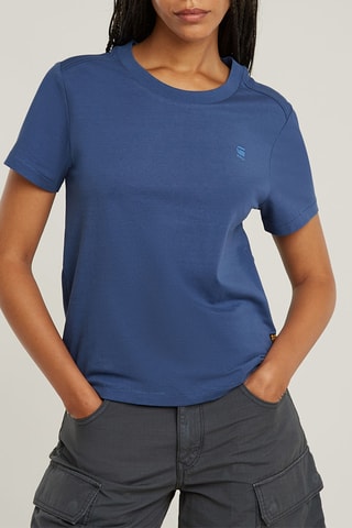 T-shirt regular in cotone bio Nifous - Blu