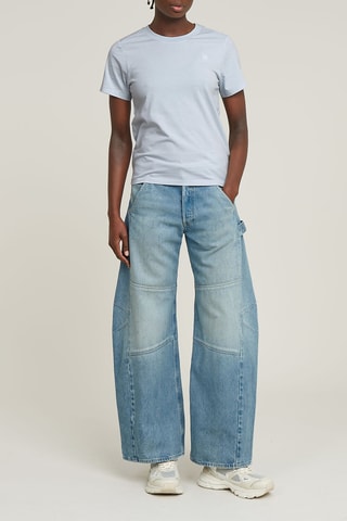 T-shirt regular in cotone bio Nifous - Celeste