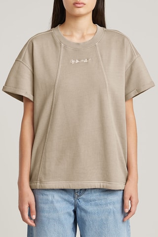 Felpa in cotone bio Seam Detail - Beige