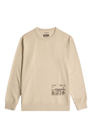 Felpa in cotone bio Shipping Graphic - Beige