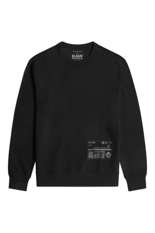 Felpa in cotone bio Shipping Graphic - Nero