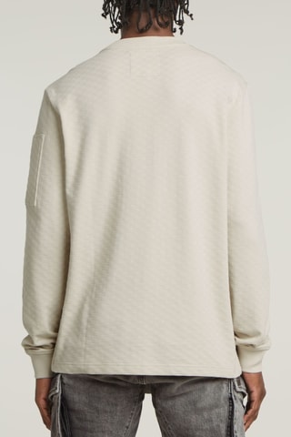 Felpa in cotone bio Tweeter Chequered Pocket - Ecrù