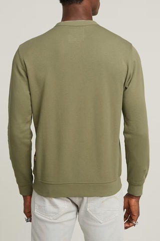 Felpa regular in cotone bio G-script - Verde