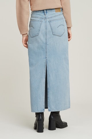 Gonna midi in jeans a vita alta Viktoria - Blu