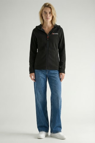 Giacca in pile con cappuccio Tugoodana - Nero