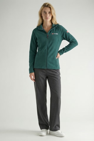 Giacca in pile con cappuccio Tugoodana - Verde scuro