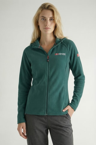 Giacca in pile con cappuccio Tugoodana - Verde scuro