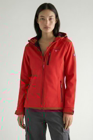 Giacca con cappuccio Softshell Tacerana - Rosso