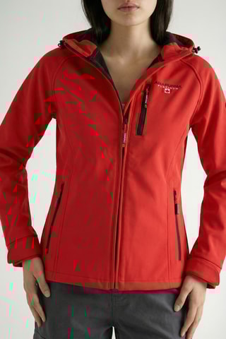 Giacca con cappuccio Softshell Tacerana - Rosso