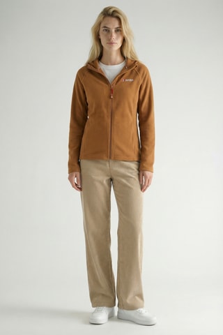 Giacca in pile con cappuccio Tugoodana - Cammello