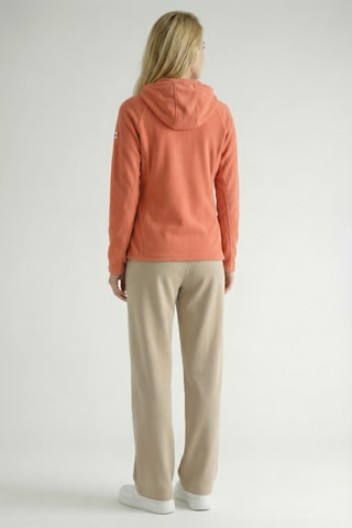 Giacca in pile con cappuccio Tugoodana - Corallo