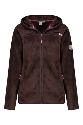 Giacca in pile con cappuccio Uternel - Marrone