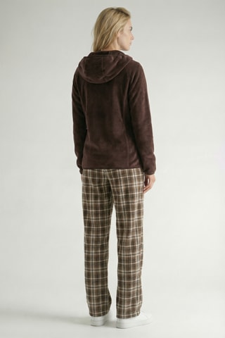 Giacca in pile con cappuccio Uternel - Marrone