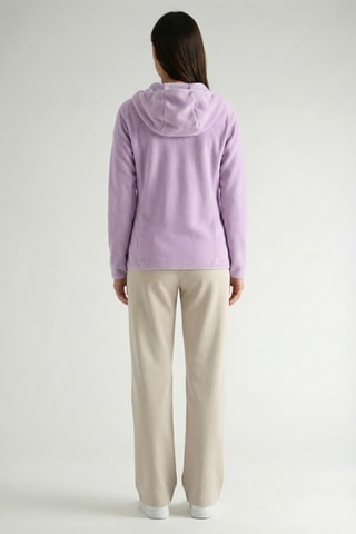 Giacca in pile con cappuccio Uternel - Viola 