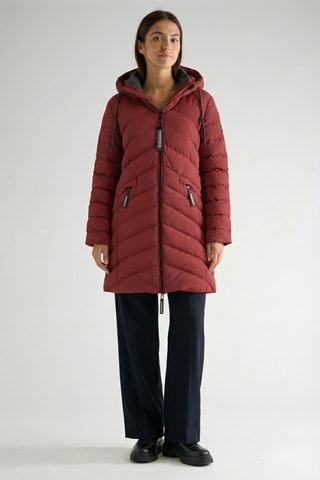 Piumino lungo Clarisana - Bordeaux