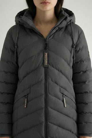 Piumino lungo Clarisana - Grigio scuro