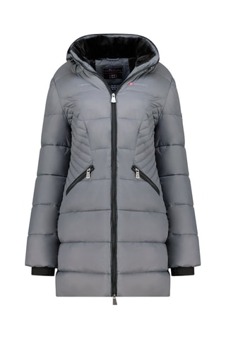 Piumino lungo con cappuccio Beeana - Grigio scuro